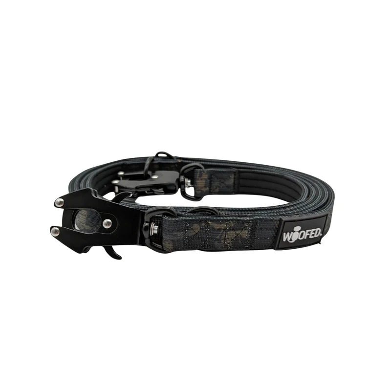 Nylon Tactical Führleine Black Camo
