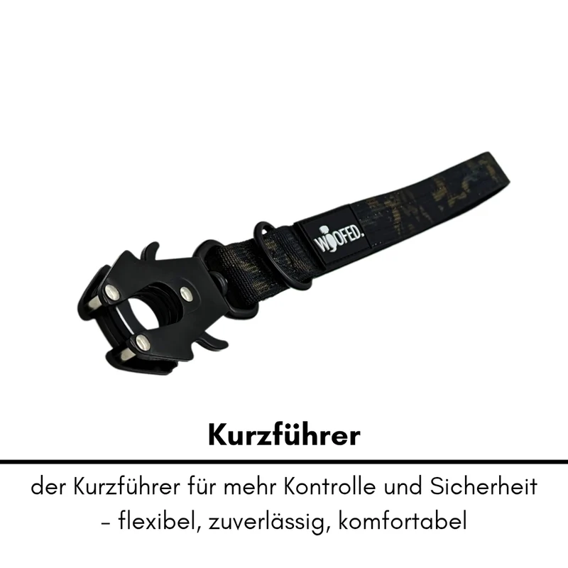 Nylon Tactical Führleine Black Camo