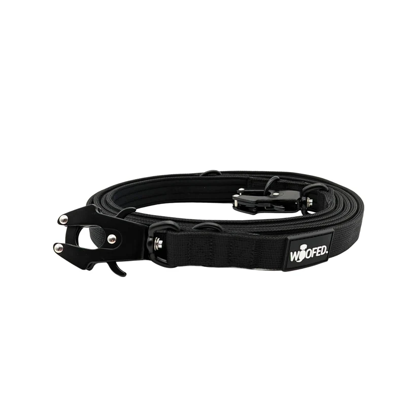 Nylon Tactical Führleine Deep Black