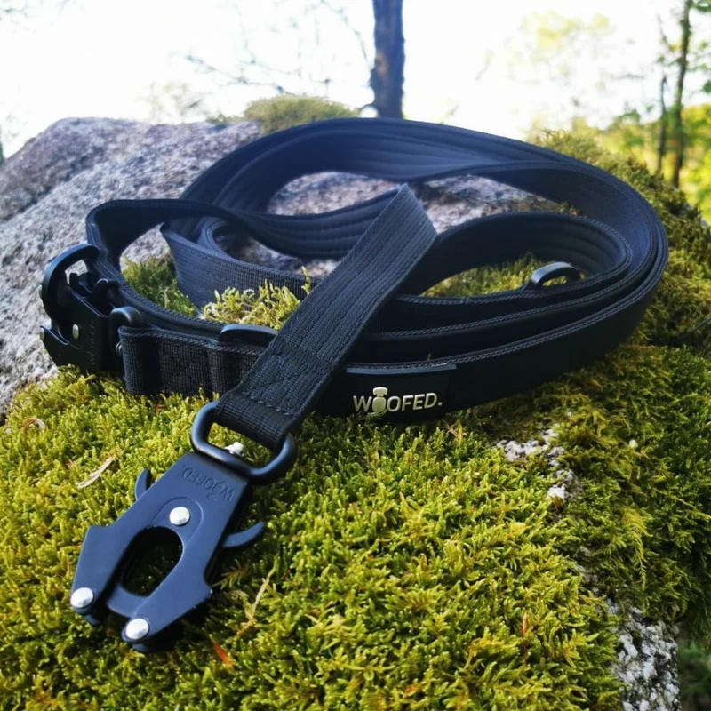 Nylon Tactical Führleine Deep Black