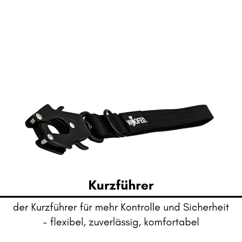 Nylon Tactical Führleine Deep Black