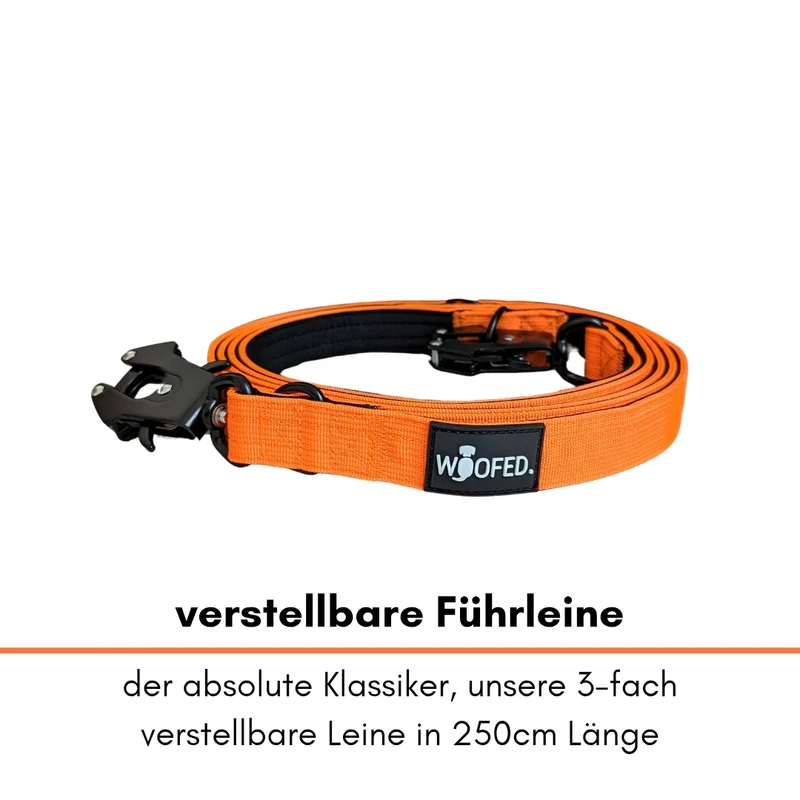Nylon Tactical Führleine Safety Orange