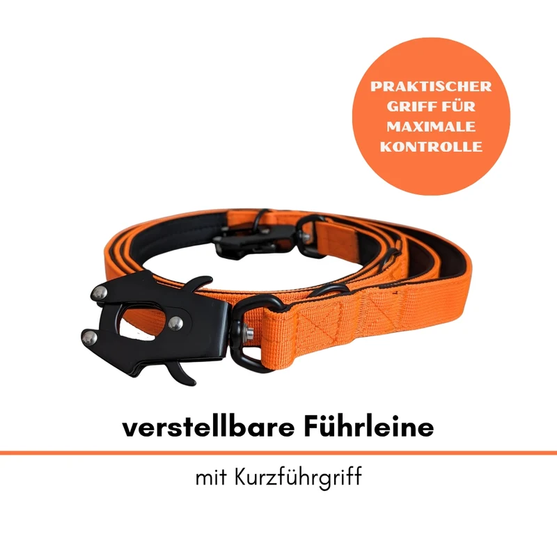 Nylon Tactical Führleine Safety Orange