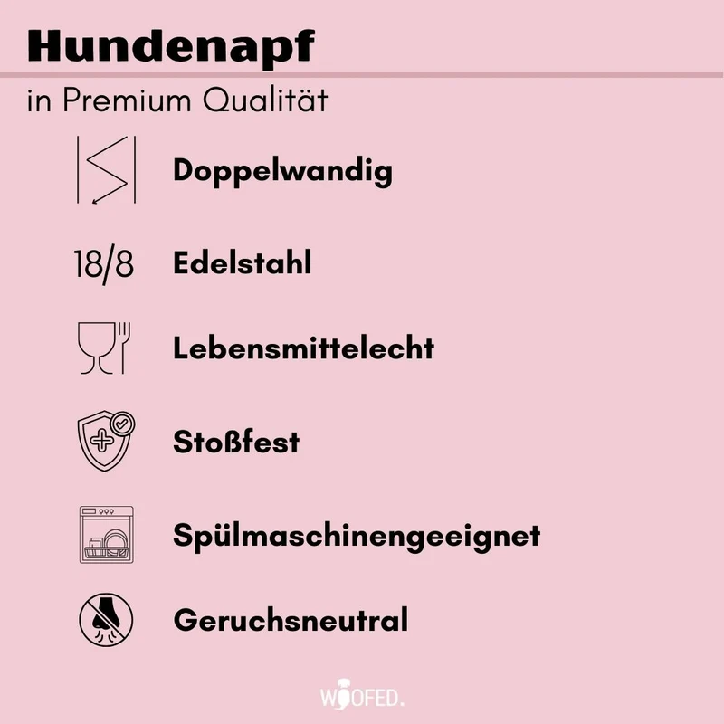 Premium Edelstahlnapf Charming Rose