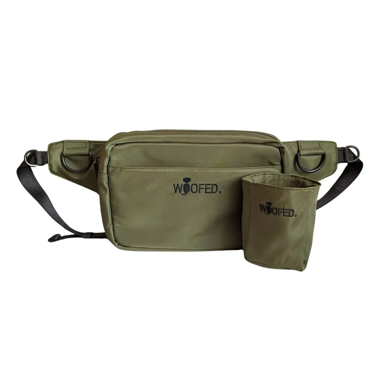 Multifunktionale Gassitasche - 2 in 1 Bauchtasche & Schultertasche Olive