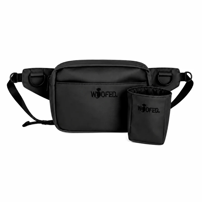 Multifunktionale Gassitasche - 2 in 1 Bauchtasche & Schultertasche Deep Black