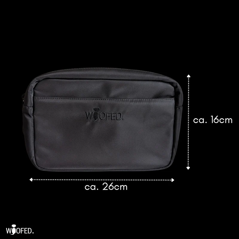 Multifunktionale Gassitasche - 2 in 1 Bauchtasche & Schultertasche Deep Black