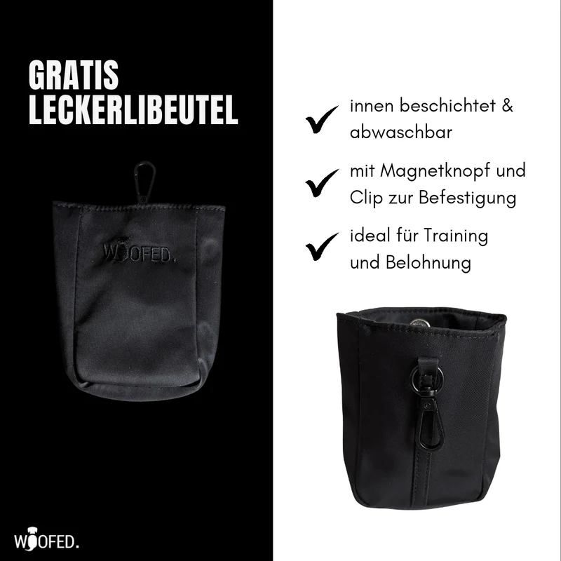 Multifunktionale Gassitasche - 2 in 1 Bauchtasche & Schultertasche Deep Black