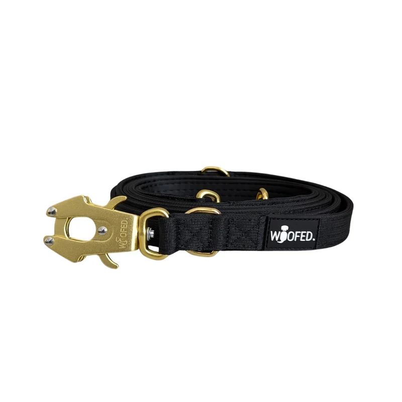 Nylon Tactical Führleine Black Gold