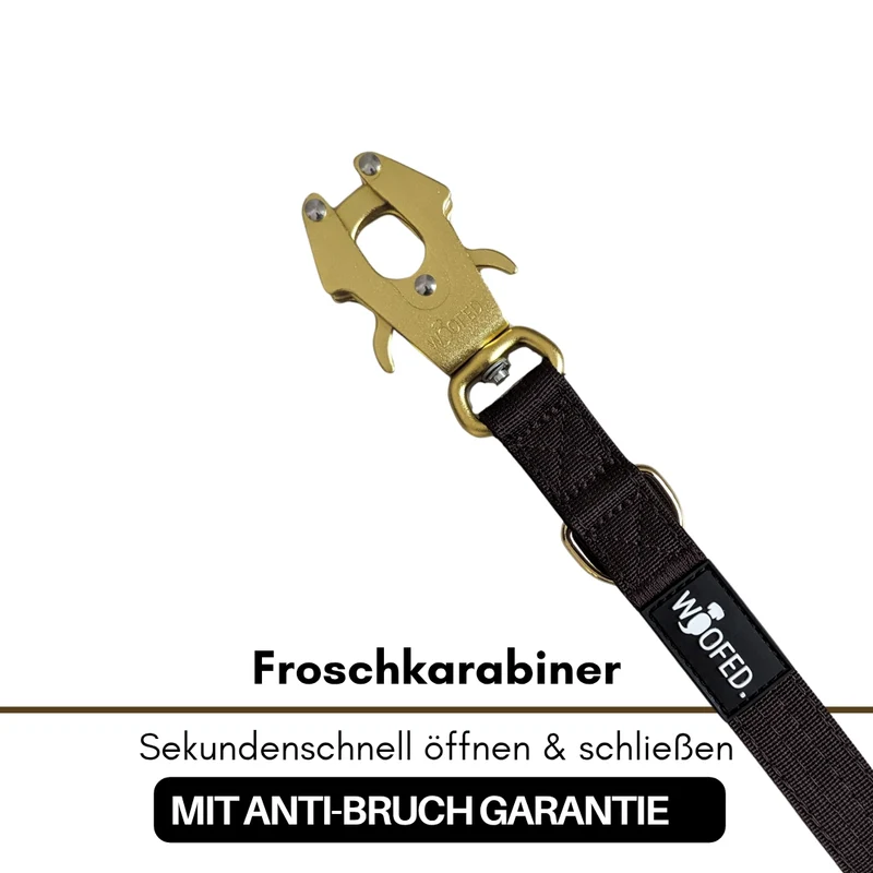Nylon Tactical Führleine Black Gold