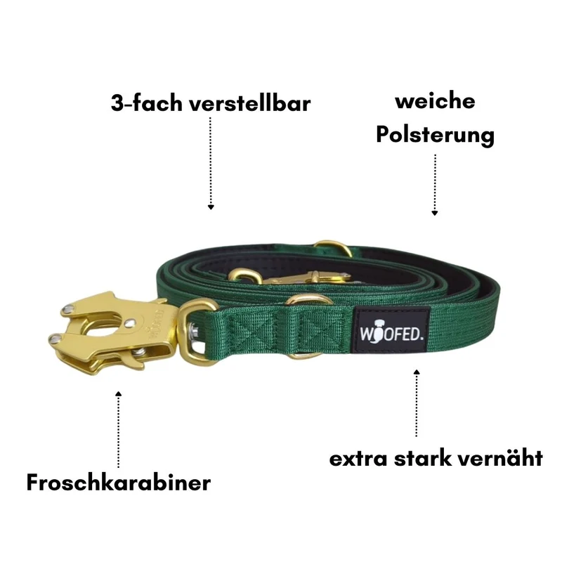 Nylon Tactical Führleine Emerald Green