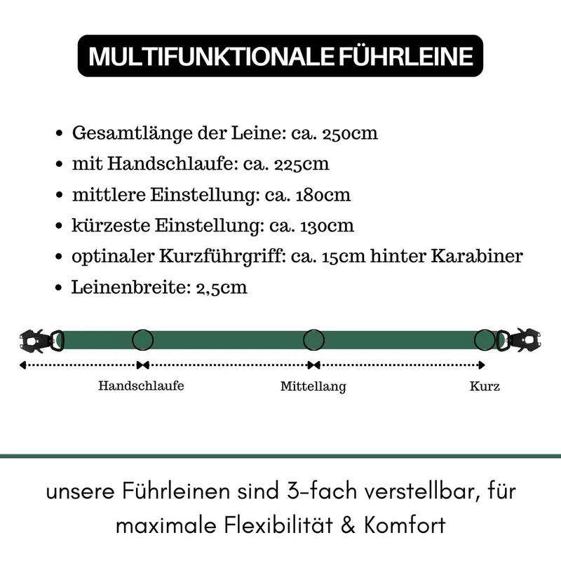 Nylon Tactical Führleine Emerald Green