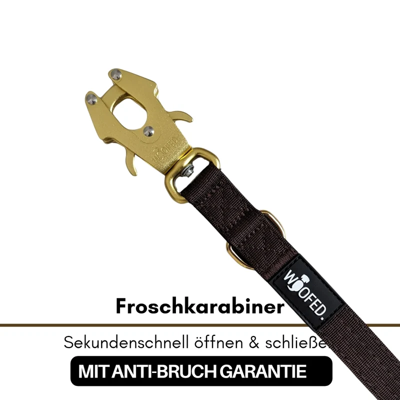 Nylon Tactical Führleine Dark Brown