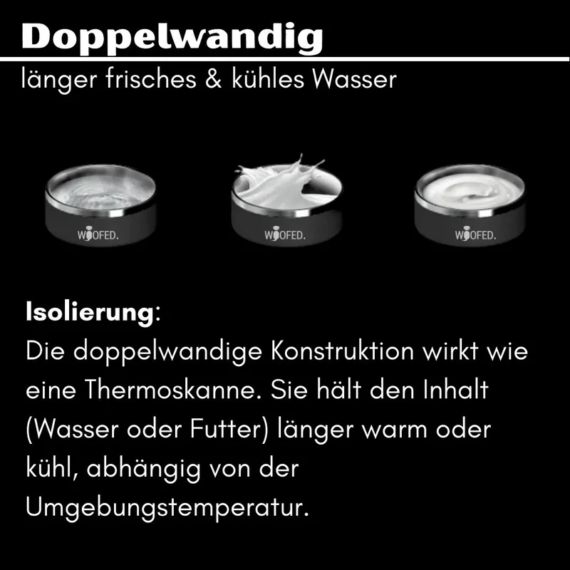 Premium Edelstahlnapf Mystery Black