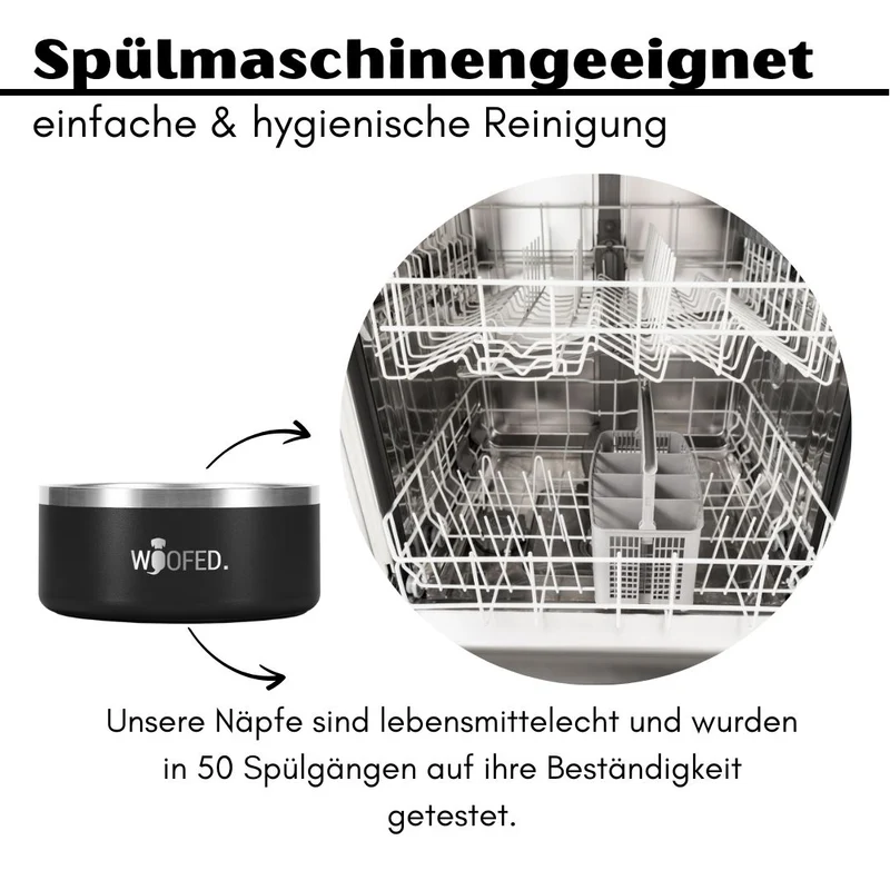 Premium Edelstahlnapf Mystery Black