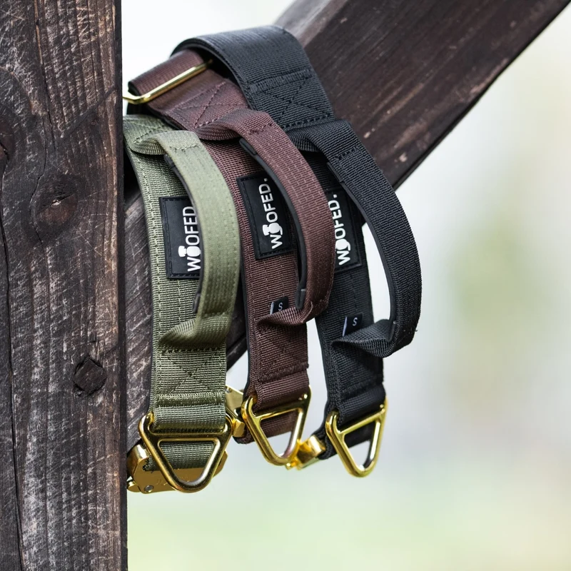 Nylon Tactical Halsband Dark Brown