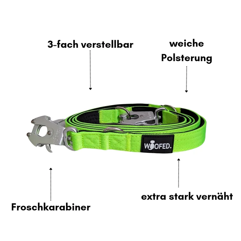 Nylon Tactical Führleine Apple Green
