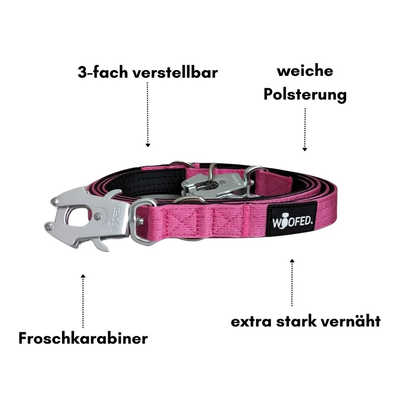 Nylon Tactical Führleine Raspberry