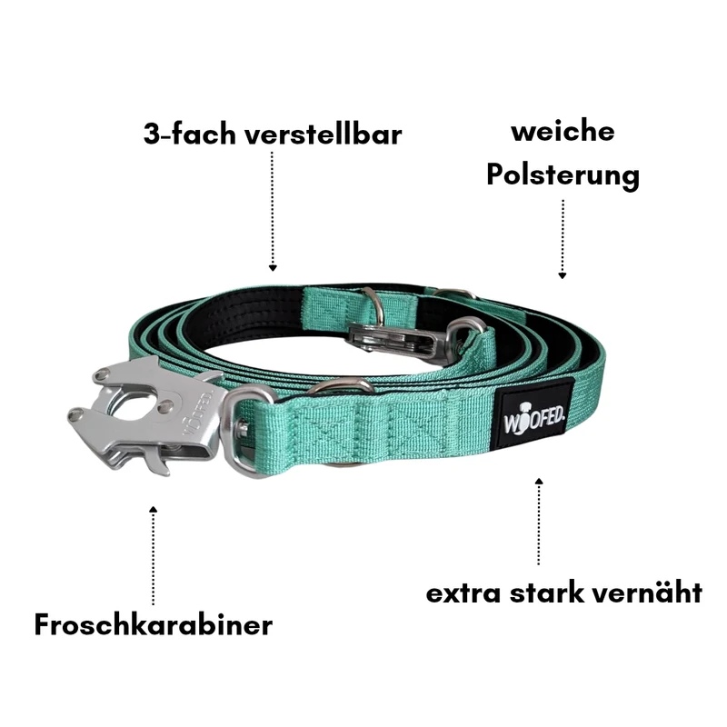 Nylon Tactical Führleine Seafoam