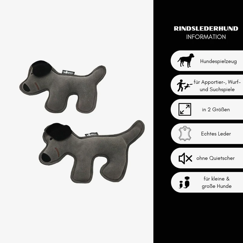 Hundespielzeug Hund aus Leder