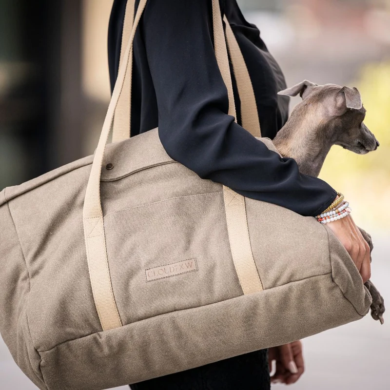 Hundetasche Lucca All Seasons Canvas Sand C7 x Woofstuff