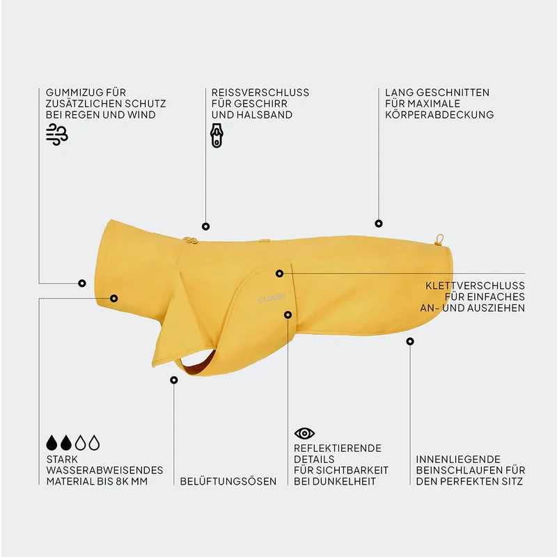 Hunderegenmantel Helgoland Yellow