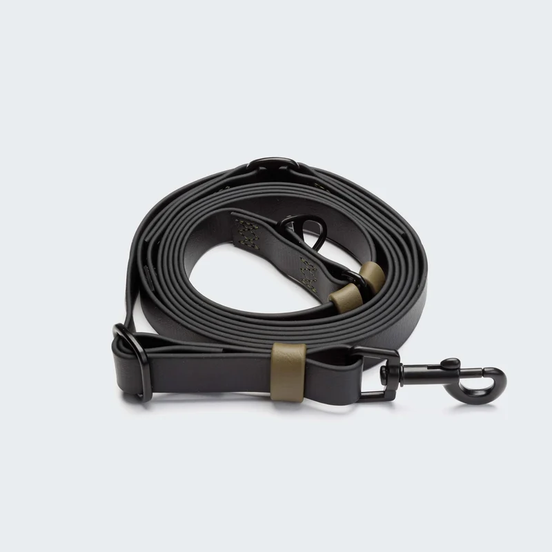 Freihandleine BioThane Ipanema Black-Olive
