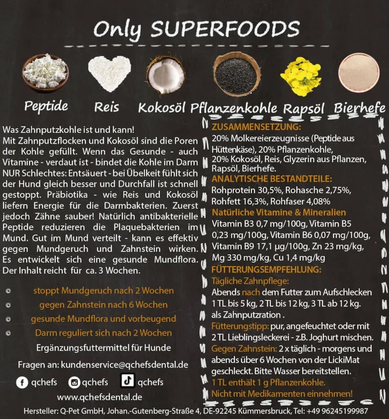 QCHEFS Zahnputzkohle
