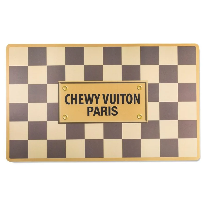 Napfunterlage Chewy Vuiton Checker Gold