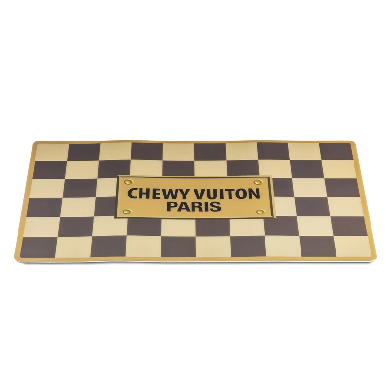 Napfunterlage Chewy Vuiton Checker Gold