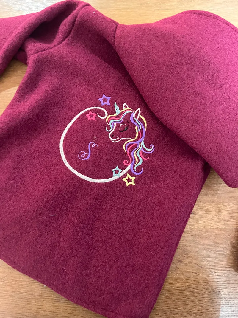 Walkjacke Unicorn (Gestickt) bis Gr. 104 - Milli Wonka