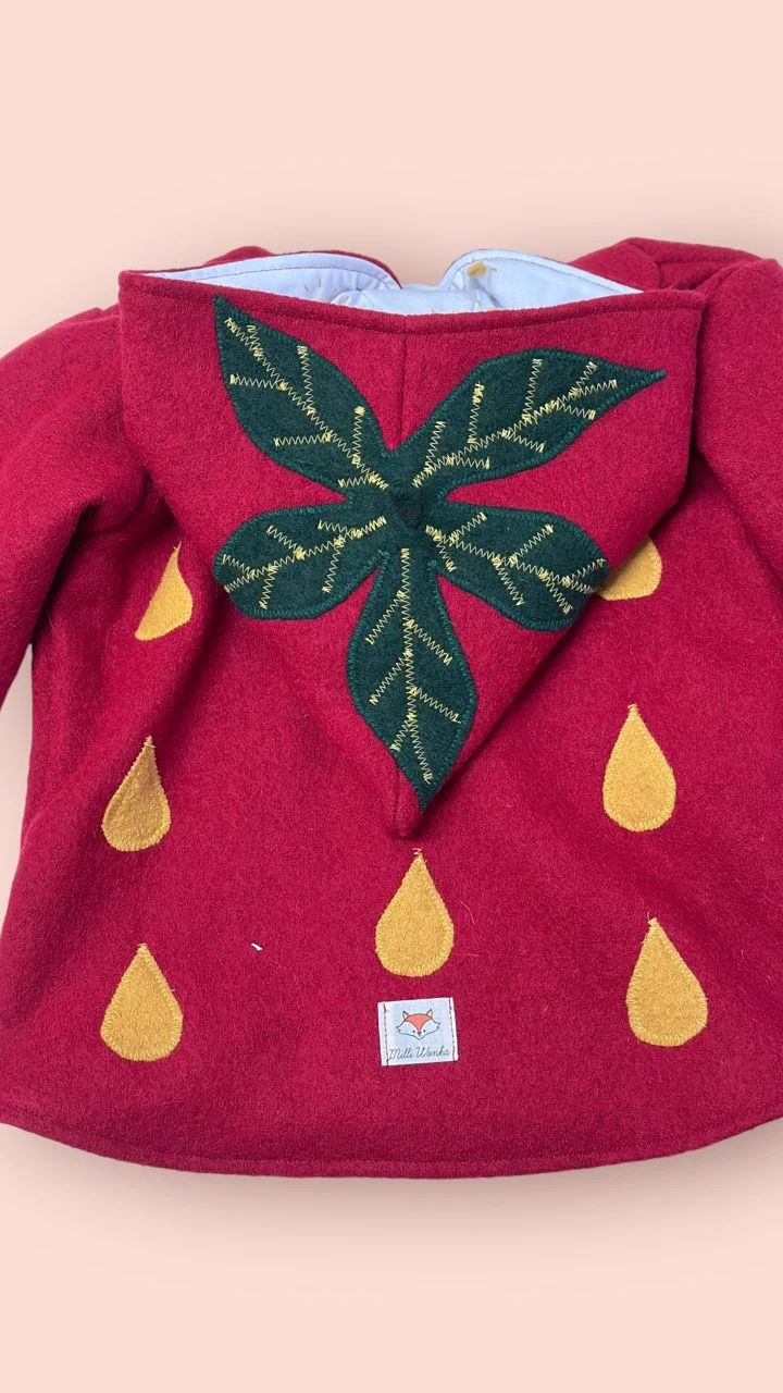 Walkjacke Erdbeere bis Gr. 104- Milli Wonka
