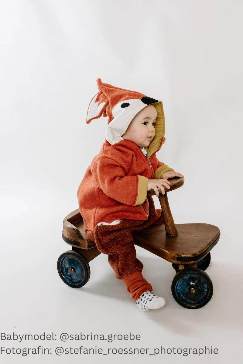 Walkjacke Fuchs bis Gr. 104 versch. Farben - Milli Wonka