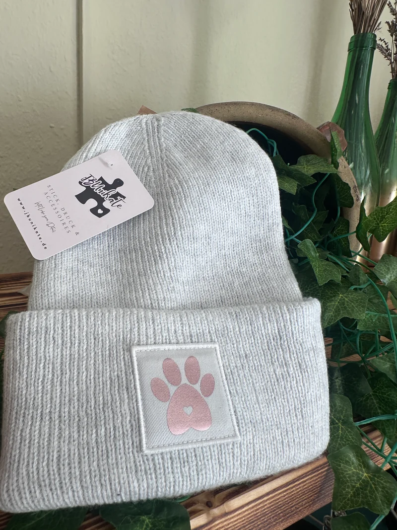 Mütze mit Pfote gedruckt - 100% recyceltes Polyester