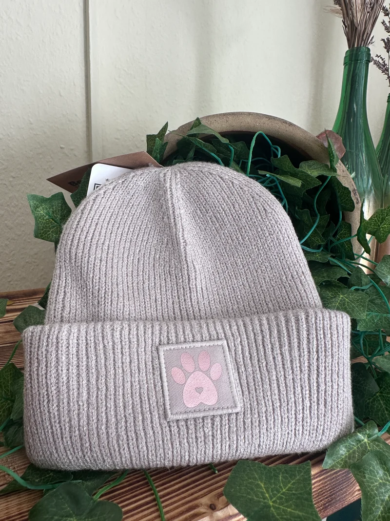 Kindermütze mit Pfote - 100% recyceltes Polyester