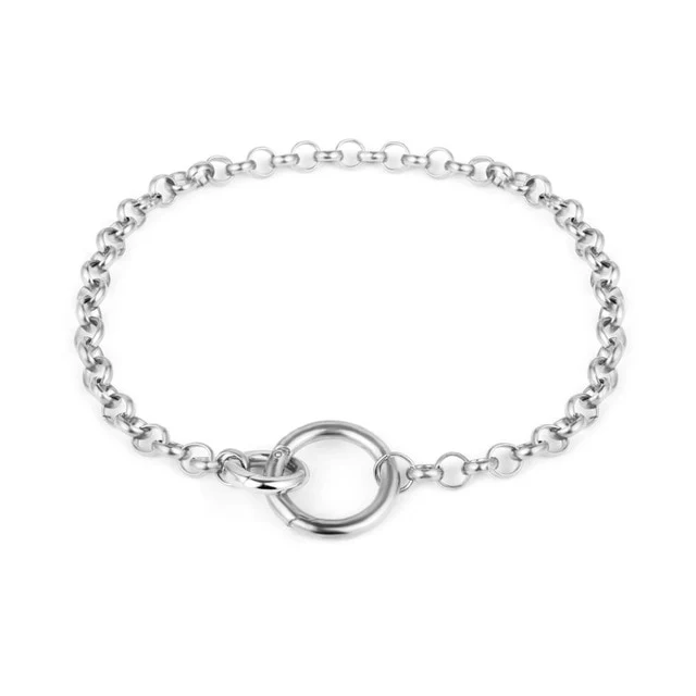 KMVEXO Vintage Punk Curb Chain Necklace for Women 2019 New Gold Silver Big Round Pendant Collar Choker Sweater Chain Necklaces