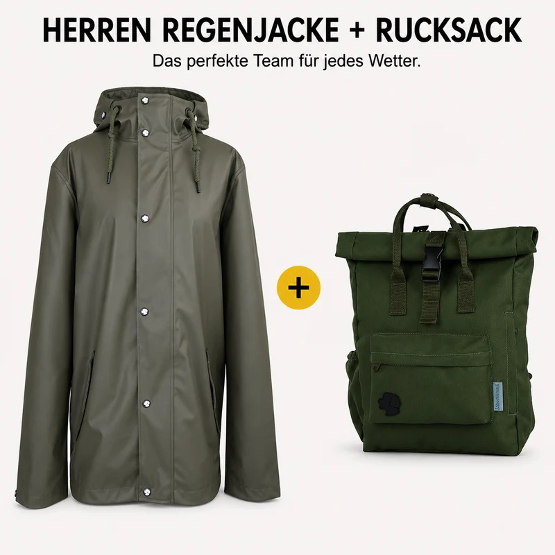 Herren Regenjacke/Rucksack