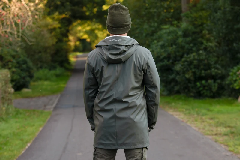 Regenjacke Mann Olive