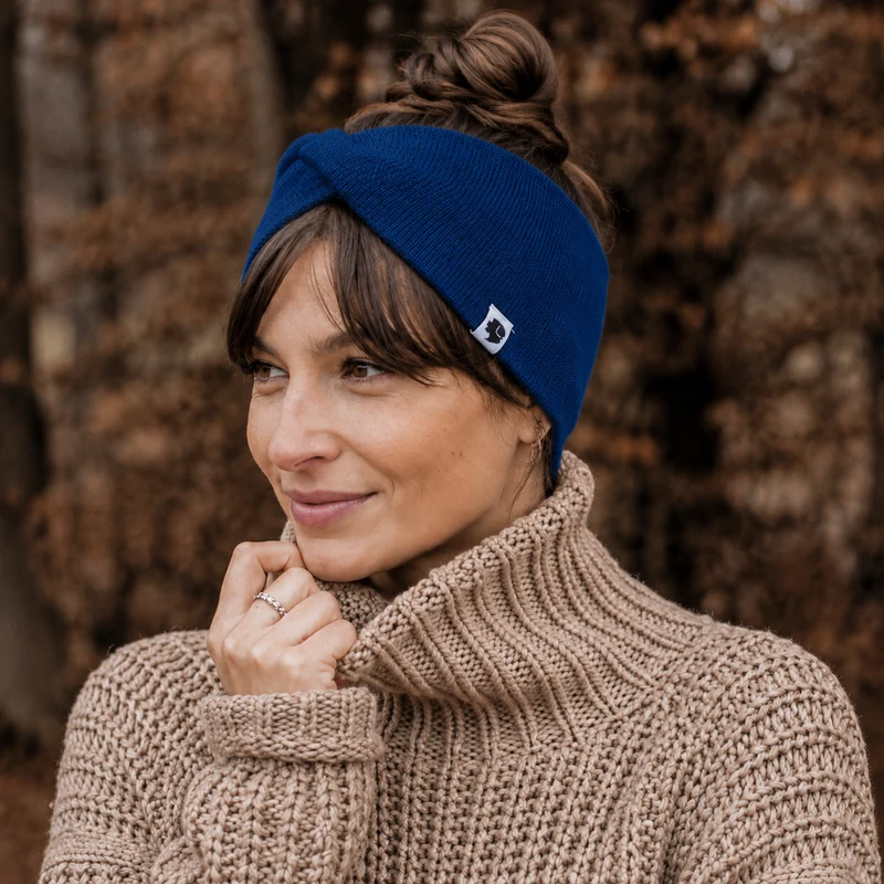 Stirnband Knoten Navy