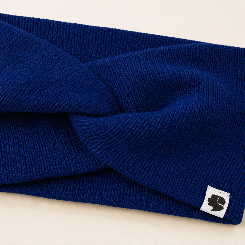Stirnband Knoten Navy