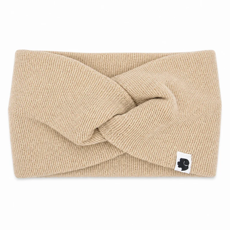 Stirnband Knoten Beige