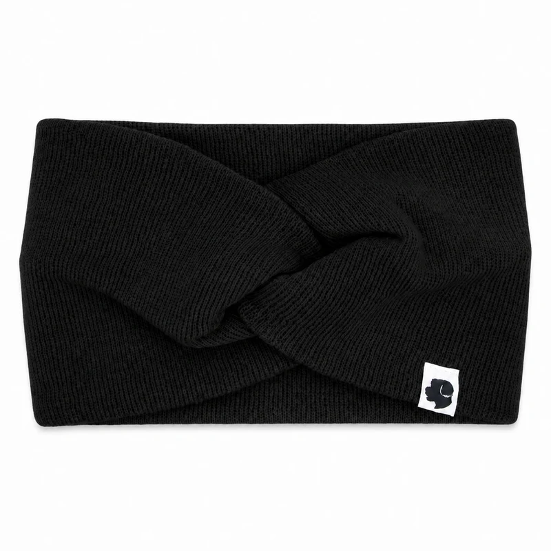 Stirnband Knoten Schwarz