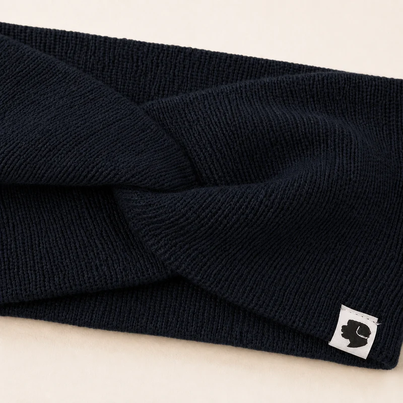 Stirnband Knoten Schwarz