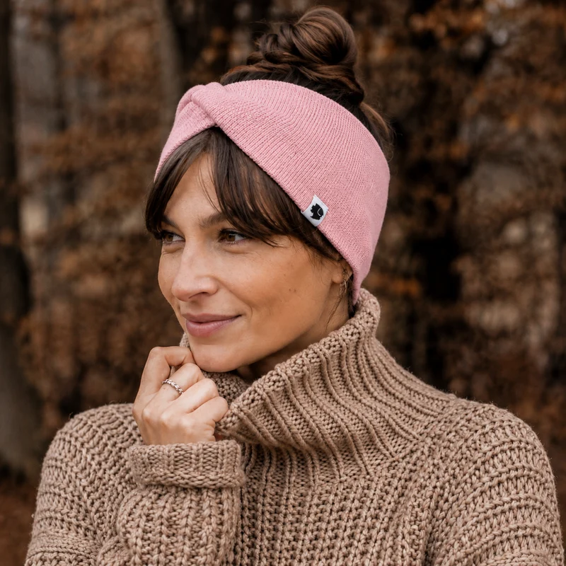Stirnband Knoten Rosa
