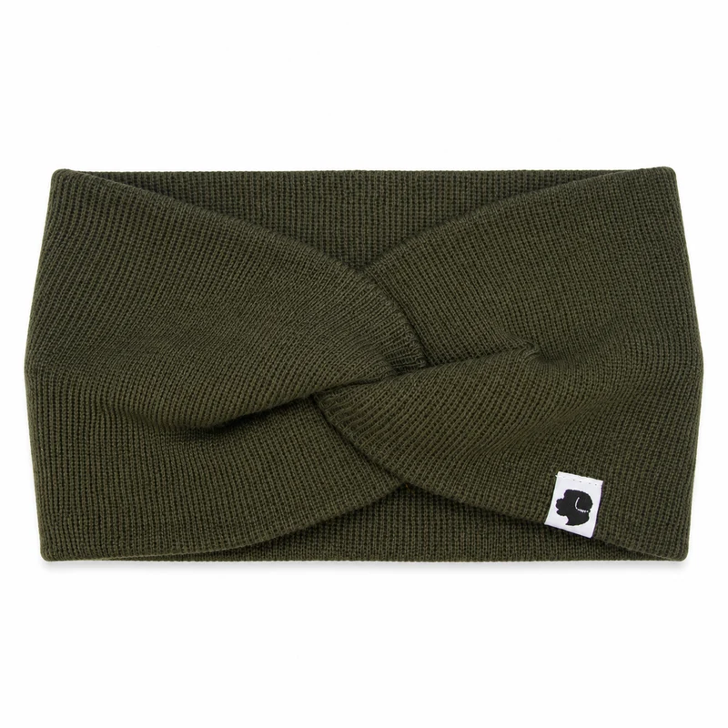 Stirnband Knoten Olive