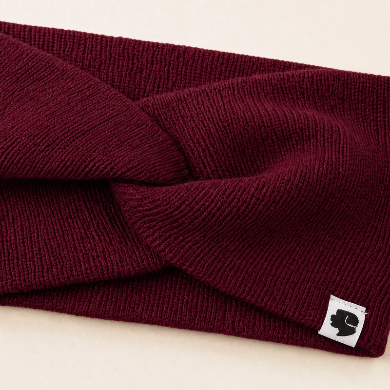 Stirnband Knoten Bordeaux