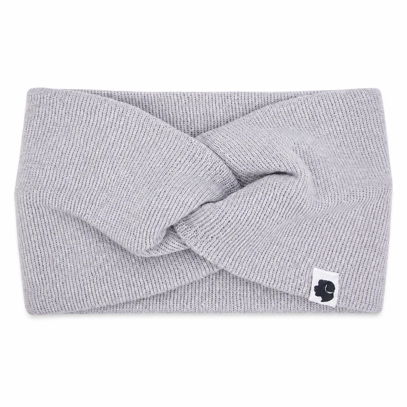 Stirnband Knoten Grau