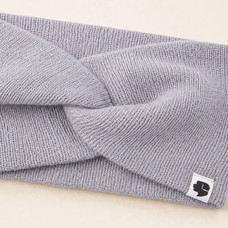 Stirnband Knoten Grau