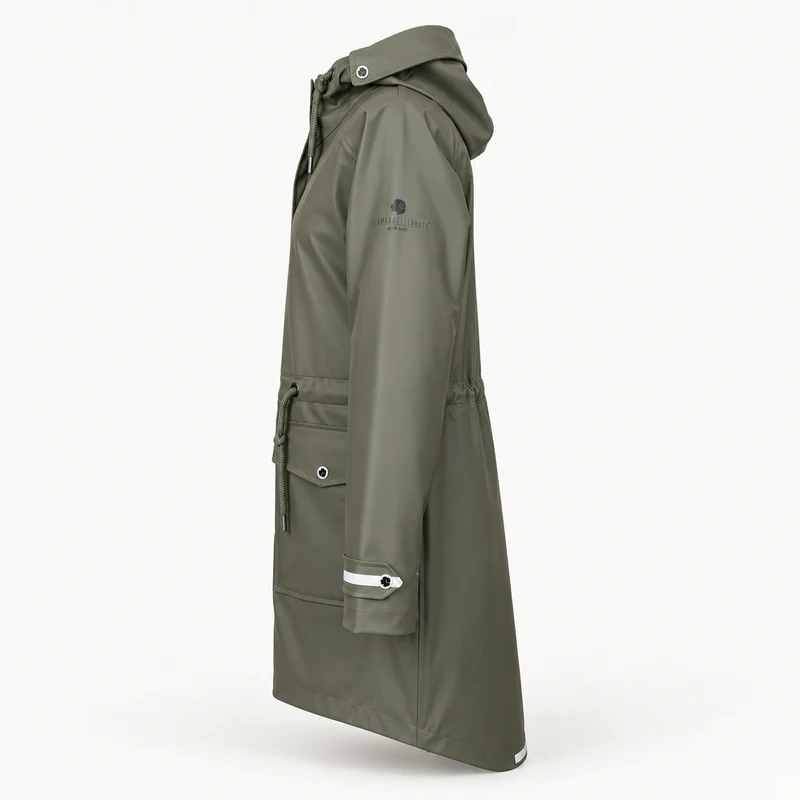 Regenmantel Damen Olive