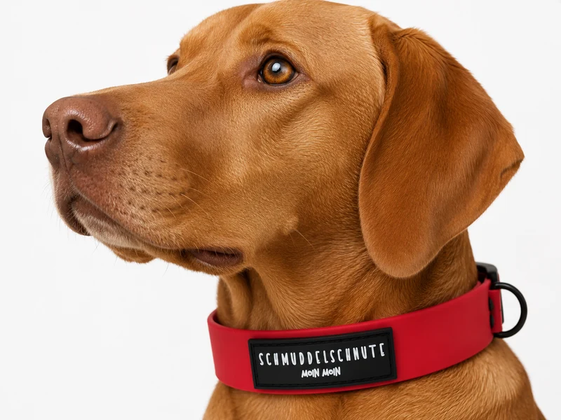 Hundehalsband "Schietwedda" Bordeaux